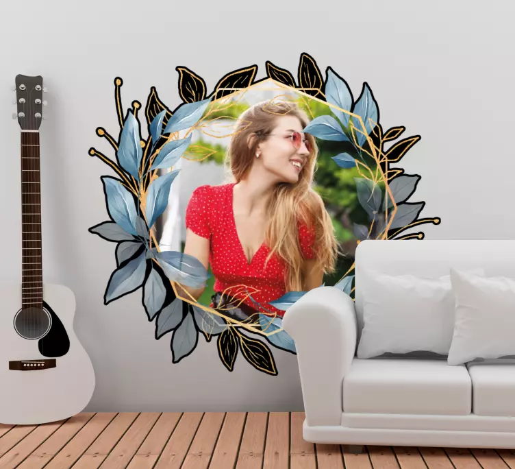 Gull blader fotoramme wallstickers - Tenstickers