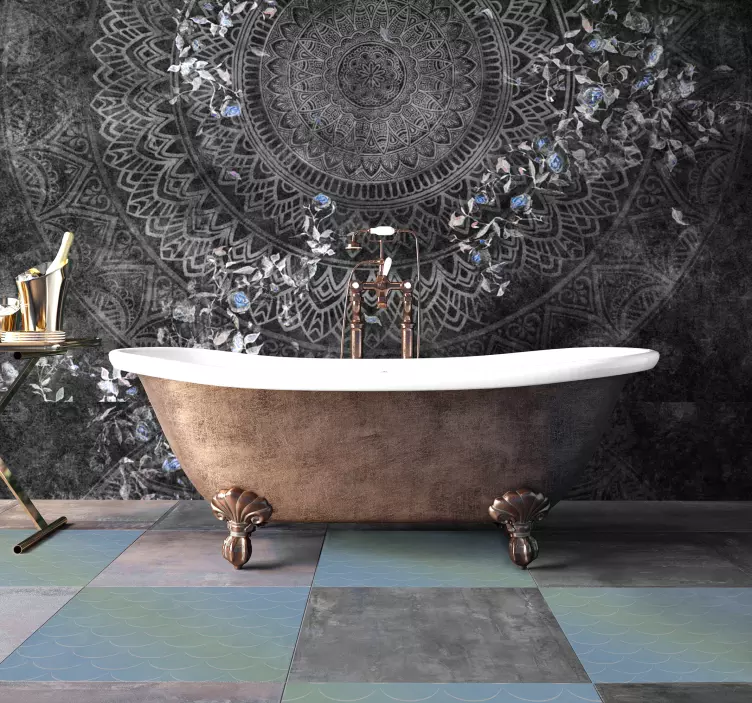 Gulv pastell skala mønster gulv klistremerke - Tenstickers