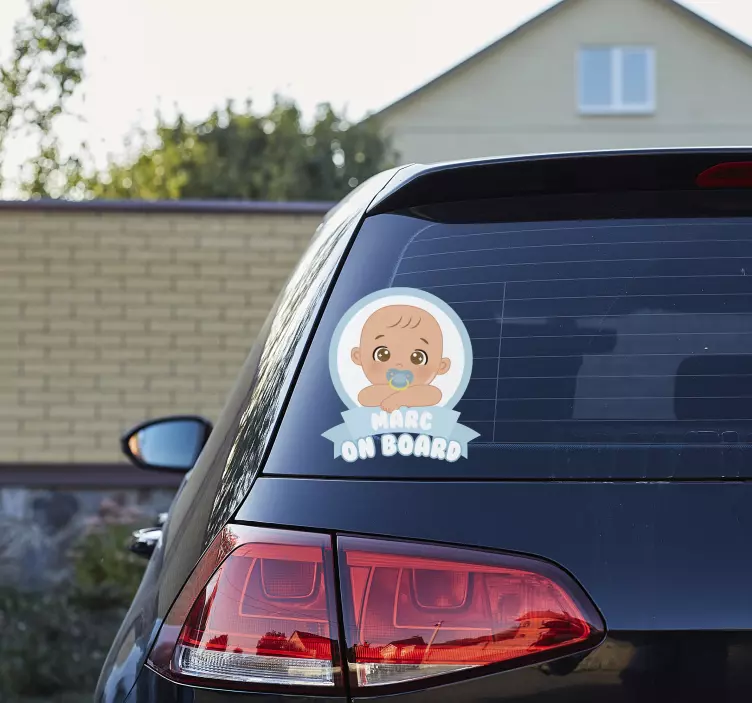 Gutt om bord baby om bord-klistremerke - Tenstickers
