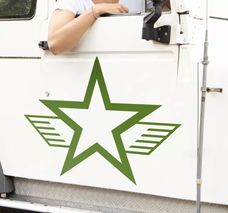 Hærstjerne klistremerke til bil - Tenstickers