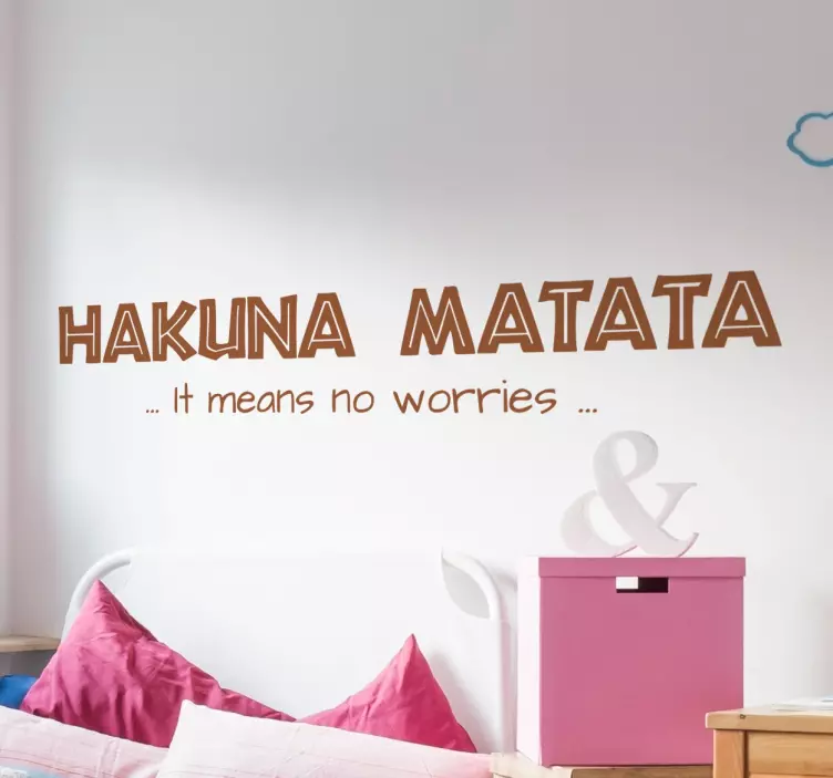 Hakuna matata slagord klistremerke - Tenstickers