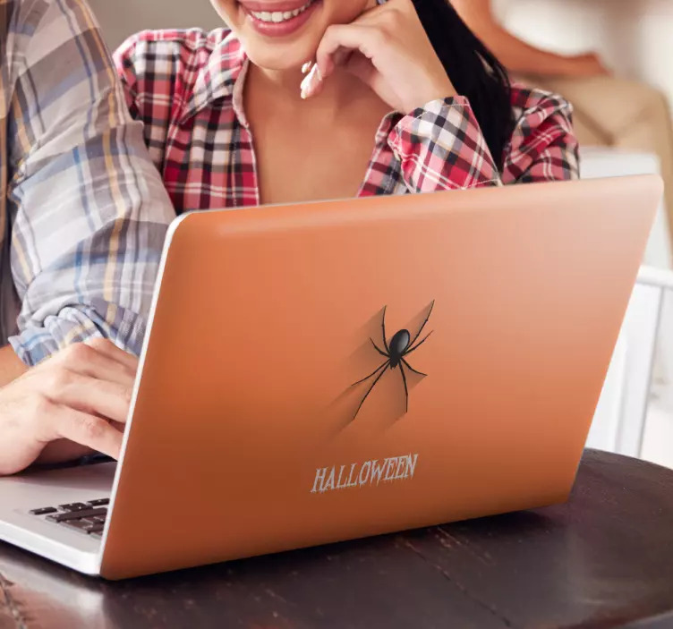 Halloween edderkopp laptop klistremerke - Tenstickers