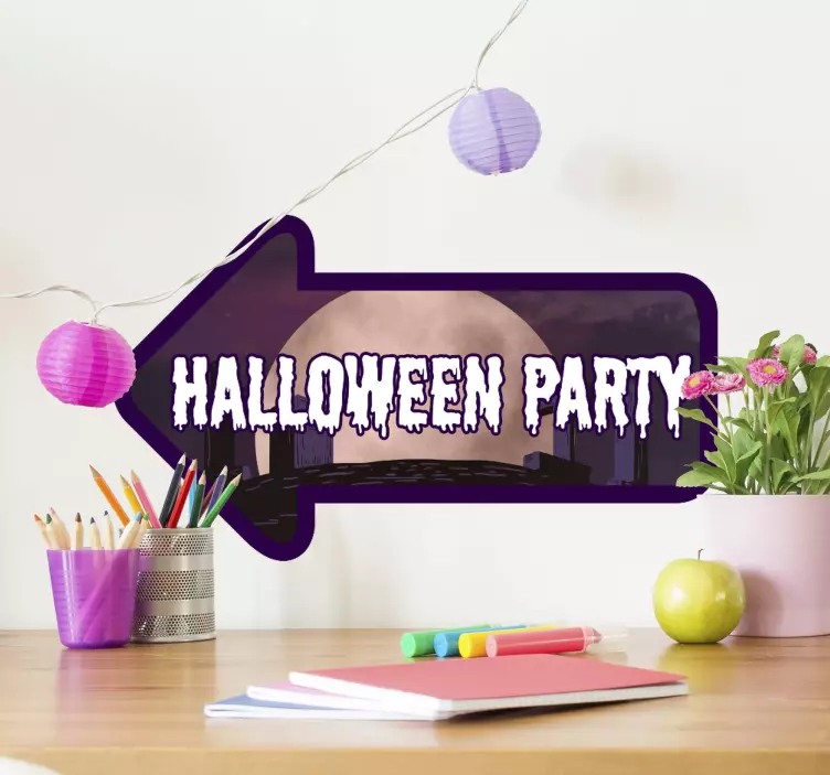 Festtegn pil halloween klistremerke - Tenstickers