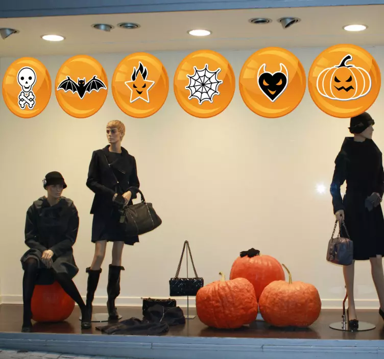 Halloween rund klistremerker - Tenstickers