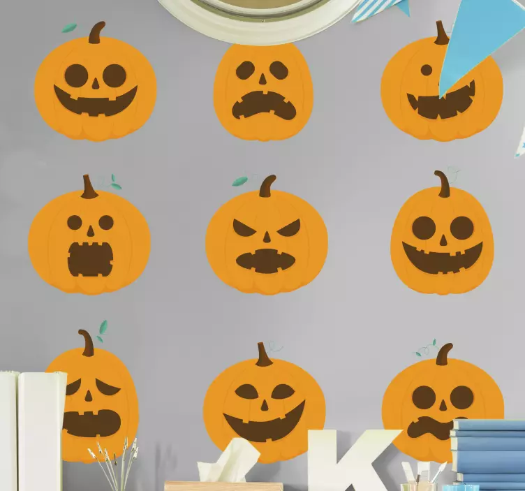 Halloween uttrykk halloween klistremerke - Tenstickers