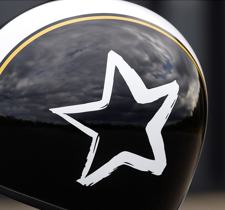 Håndmalte stjerner sykkel klistremerke - Tenstickers