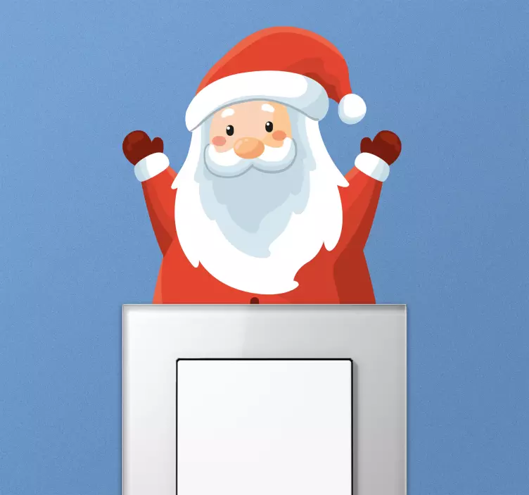 Happy santa clause sticker jul klistremerke - Tenstickers