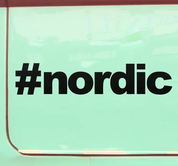 Hashtag nordisk klistremerke til bil - Tenstickers