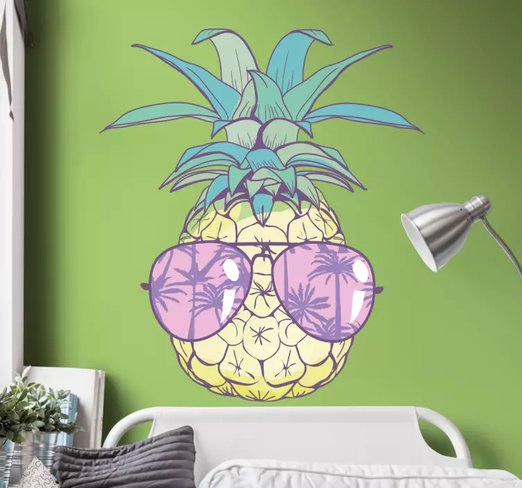 Hawaiiansk ananas tegneserie urban klistremerke - Tenstickers