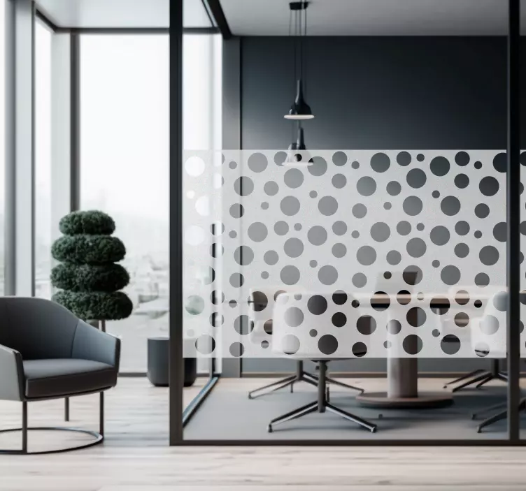 Asymmetriske sirkler vindu klistremerke - Tenstickers