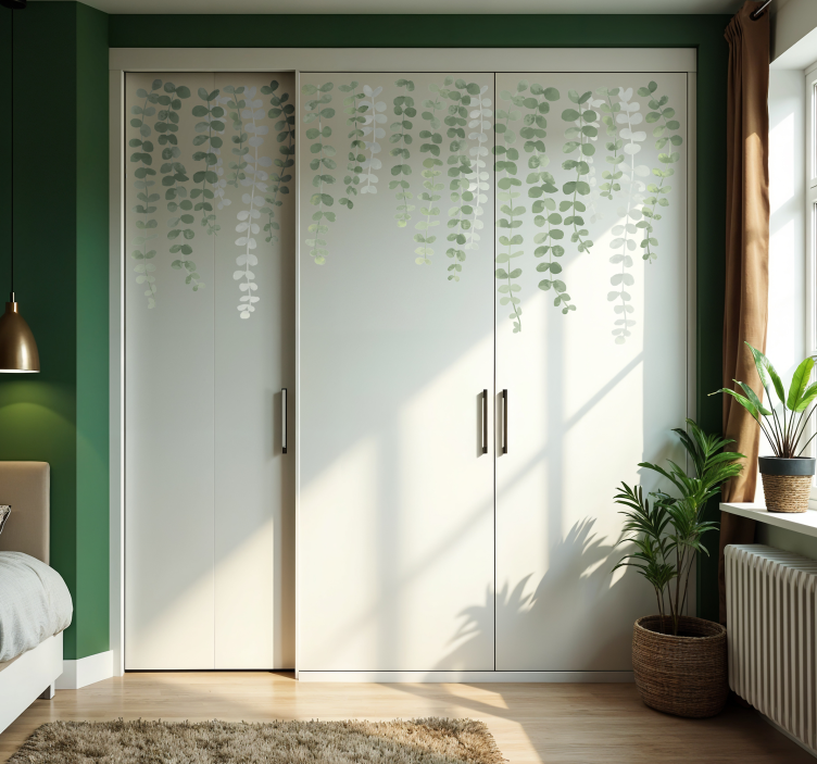 Hengende planter klistremerke møbler - Tenstickers