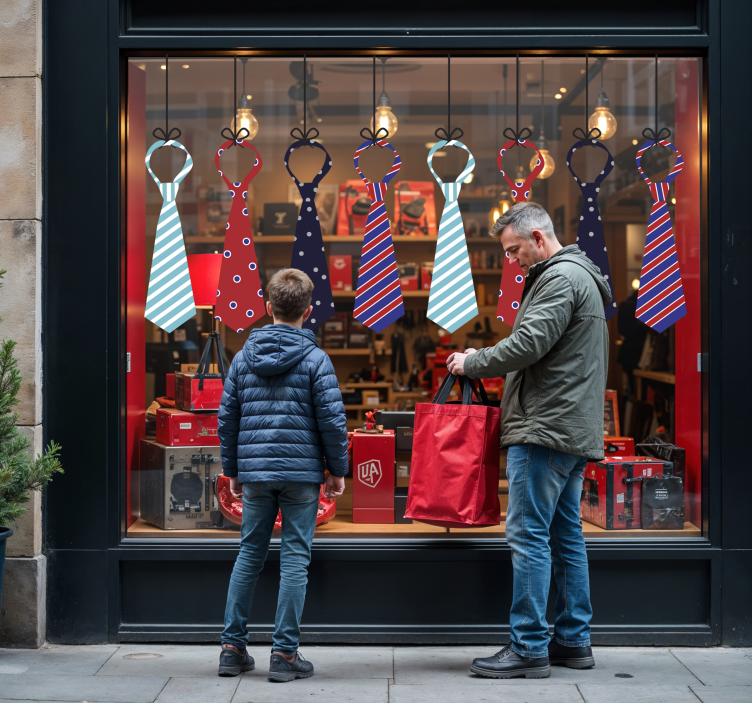Hengende slips butikkvinduer klistremerke - Tenstickers