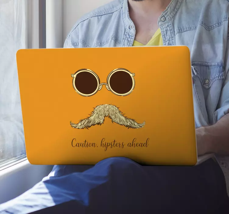 Hipster stil konsept laptop skinn - Tenstickers