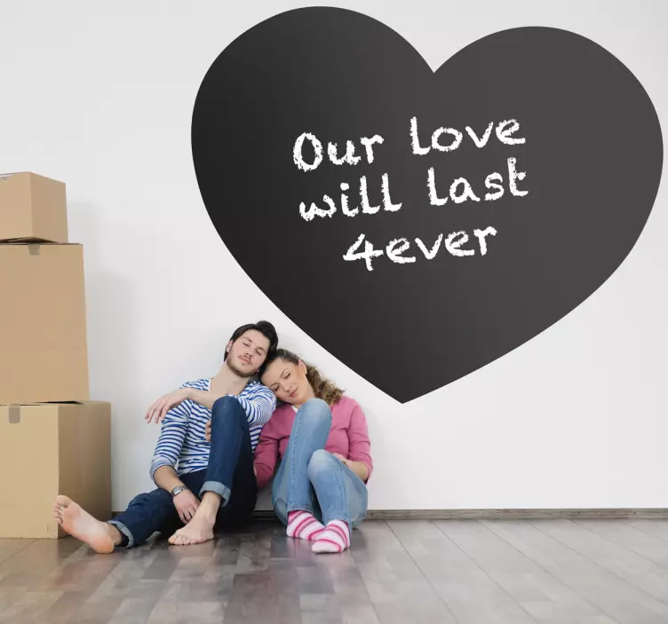 Hjerte tavle klistremerke - Tenstickers