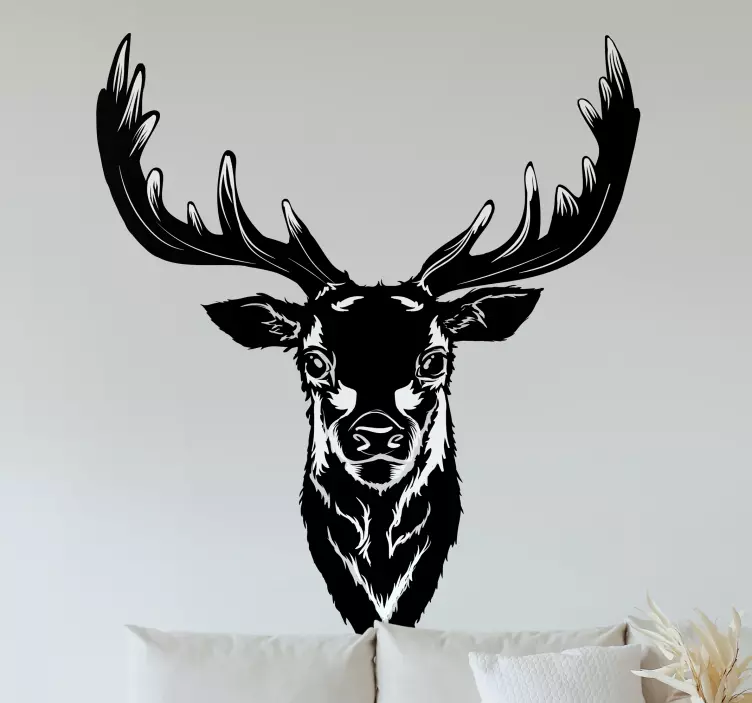 Hjort hodet dyr wallstickers - Tenstickers