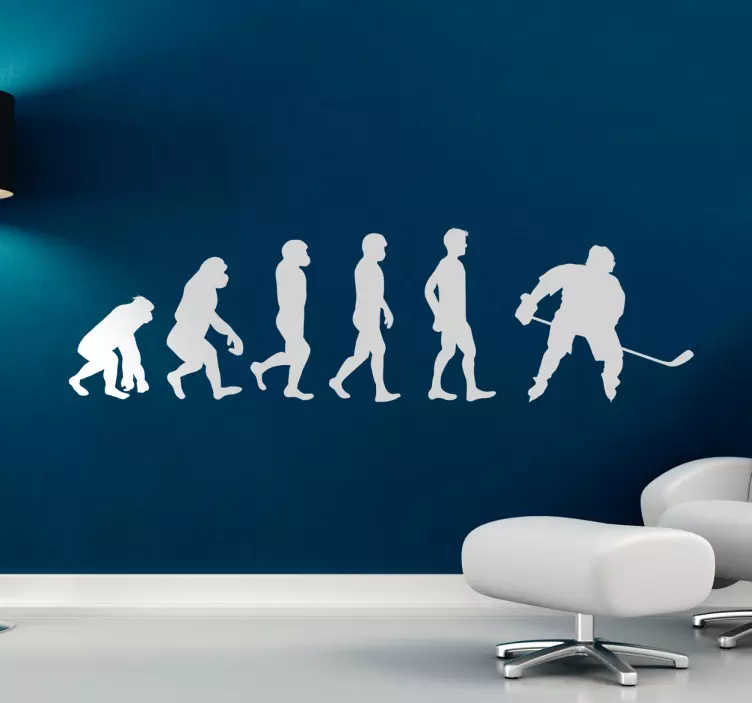 Hockey evolusjon vegg klistremerke - Tenstickers