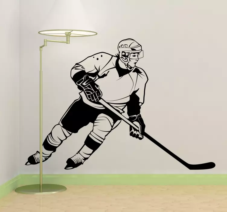 Hockey player klistremerke - Tenstickers