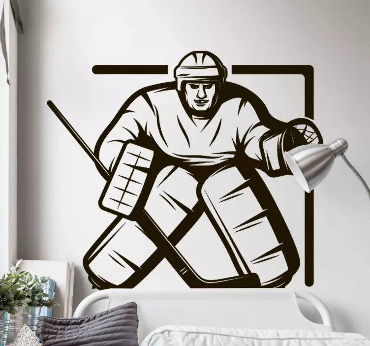 Hockeykeeper-aksjon sport klistremerke - Tenstickers