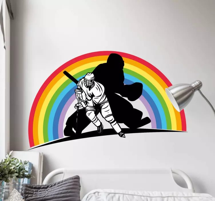 Hockeyspillernes handling sport klistremerke - Tenstickers