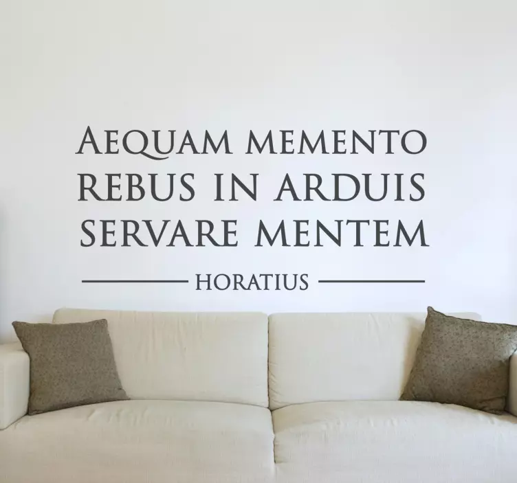 Horatius sitat på latin - Tenstickers
