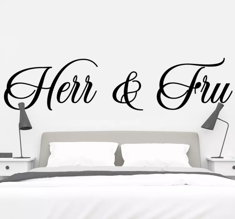 Mr og mrs veggoverføringsmerke sitater - Tenstickers