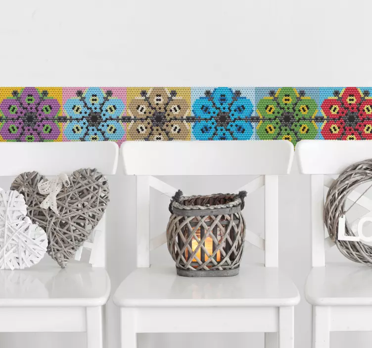 Huichol mandala veggklistremerke - Tenstickers