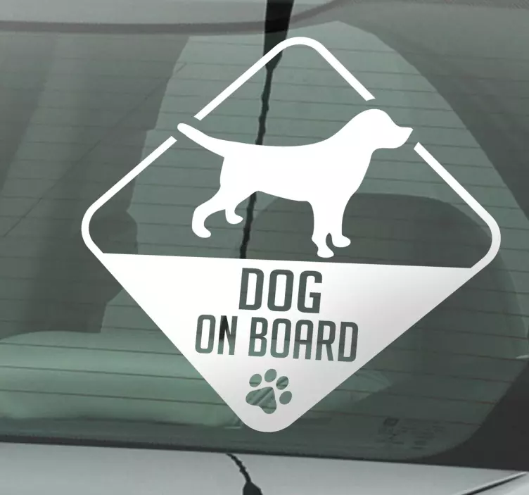 Hund ombord klistremerker til bil - Tenstickers