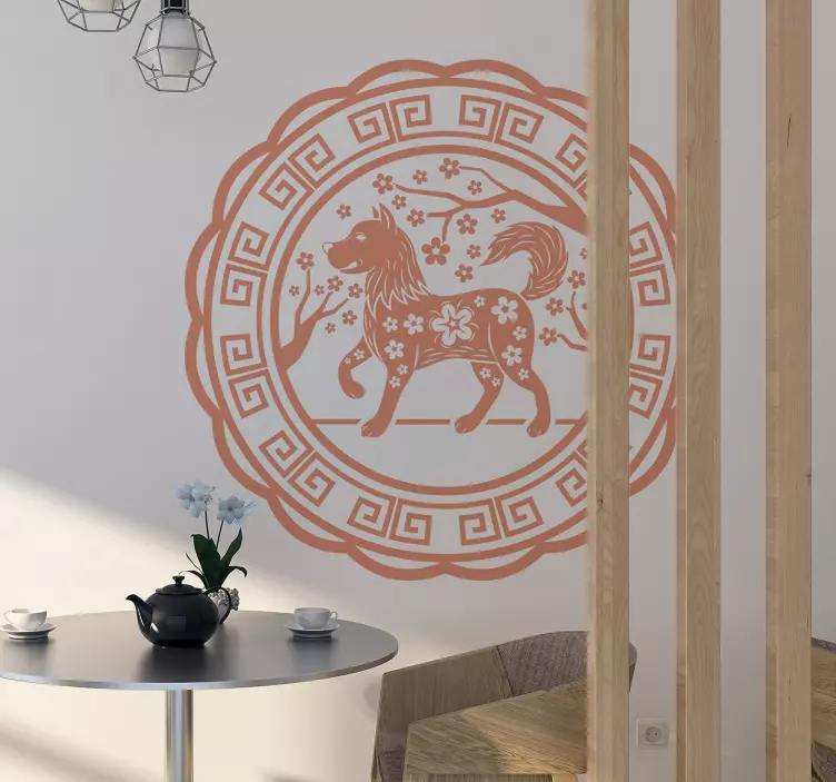 Hunde nyttårs vegg klistremerke - Tenstickers