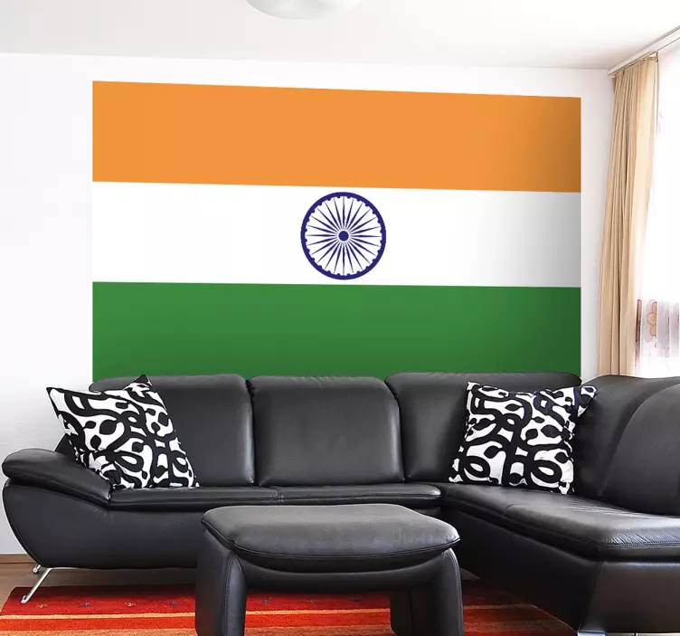 India flagg klistremerke - Tenstickers