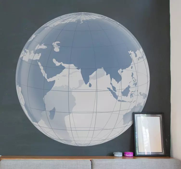 Indisk kart gjennomskinnelig veggklistremerke - Tenstickers