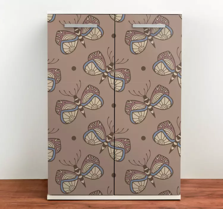 Inspirerende vintage sommerfugl klistremerke møbler - Tenstickers