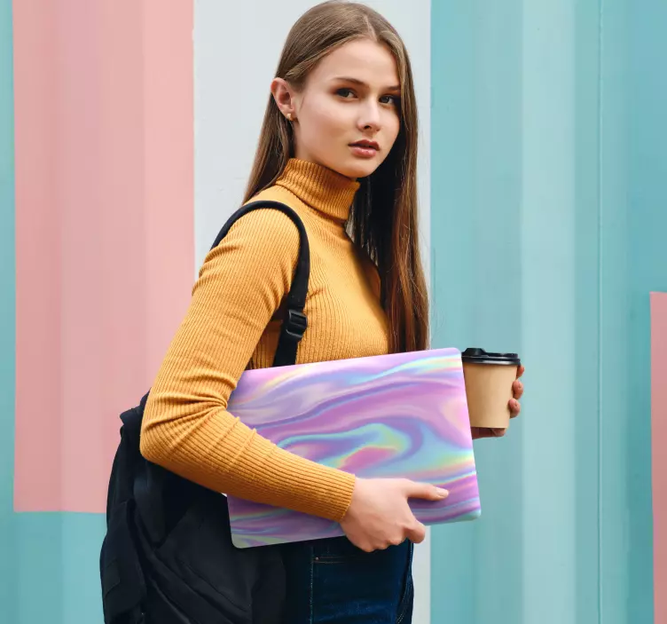 Iriserende effekt for bærbar pc klistremerker abstrakte - Tenstickers