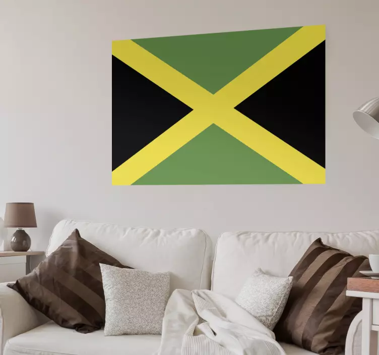 Jamaica flagg-klistremerke - Tenstickers