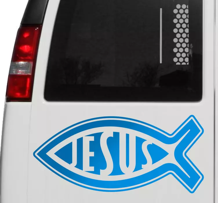 Jesus fisk klistremerke - Tenstickers
