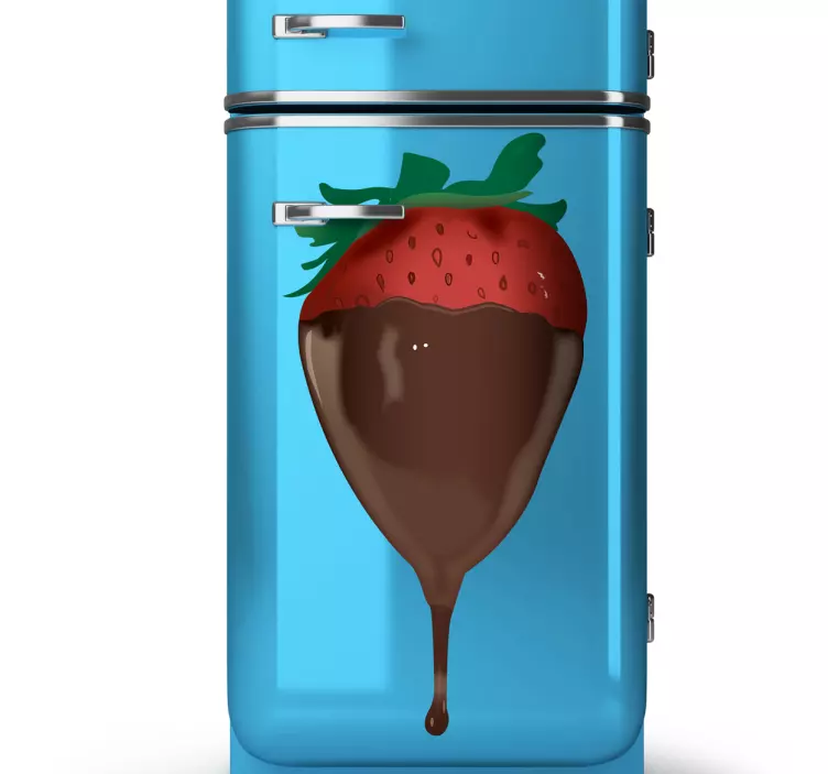 Jordbær og sjokolade klistremerke - Tenstickers