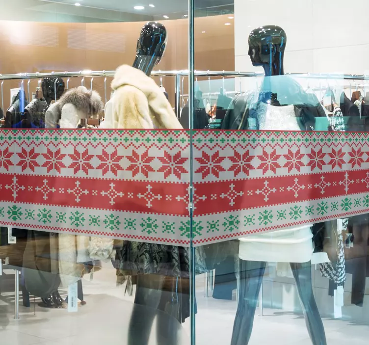 Julemønster vindu klistremerke - Tenstickers