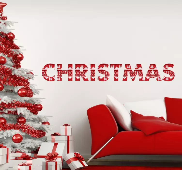 Juletekst klistremerke - Tenstickers