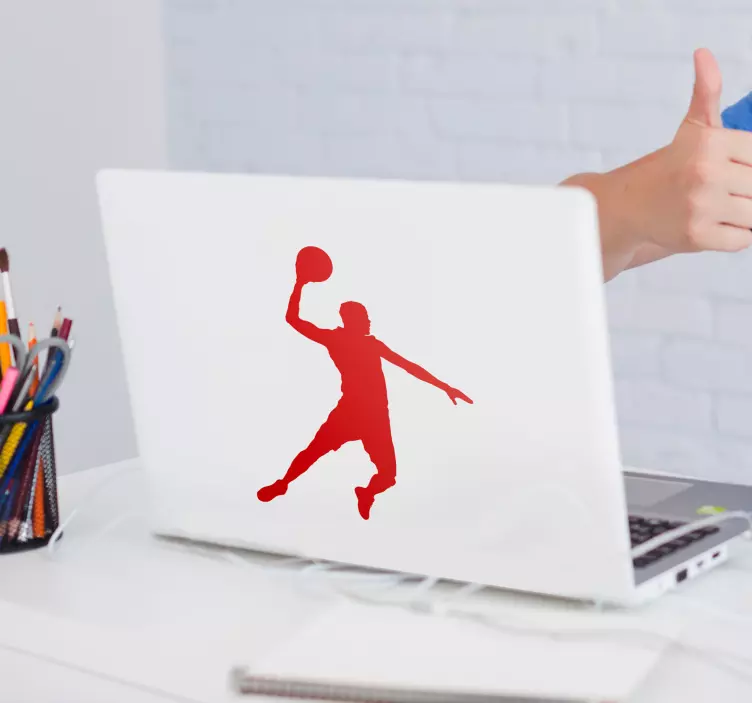 Jumpman silhuett laptop sticker - Tenstickers