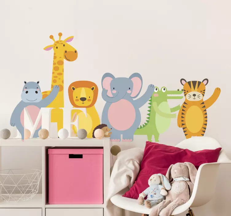 Klistremerke for jungel valper - Tenstickers