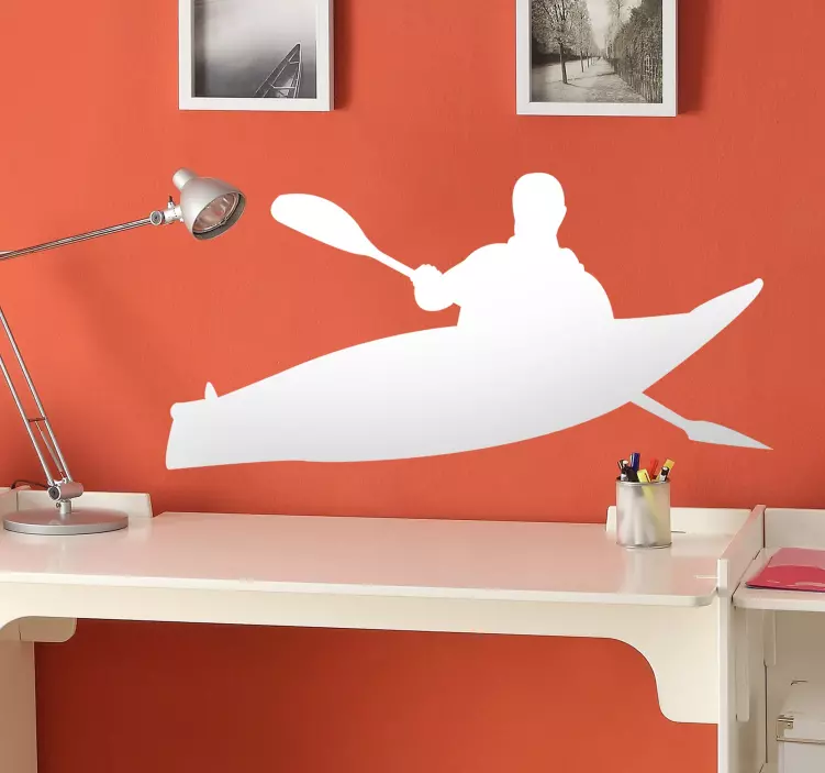 Kajakk silhuett klistremerke - Tenstickers