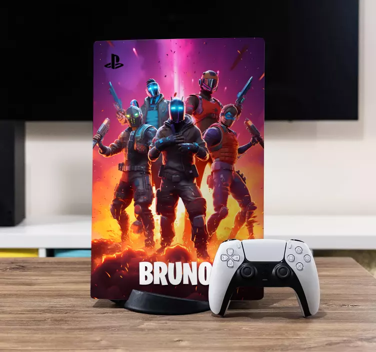 Kamp mot videospill skin PS5 - Tenstickers