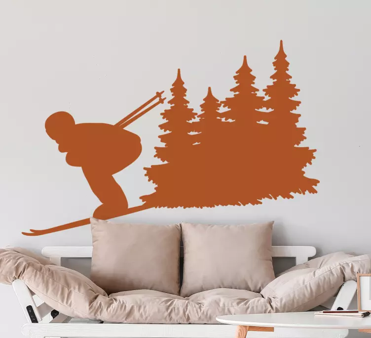 Karakter som er ski natur wallstickers - Tenstickers