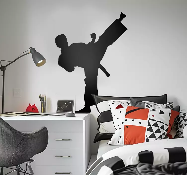 Karate silhuett klistremerke - Tenstickers