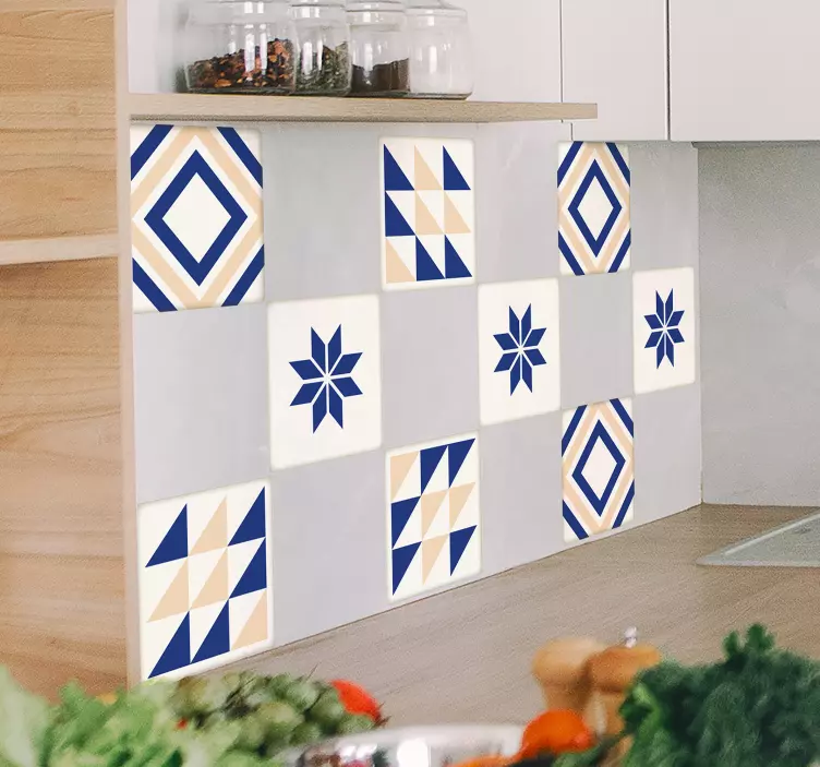 Keramisk flis klistremerke - Tenstickers