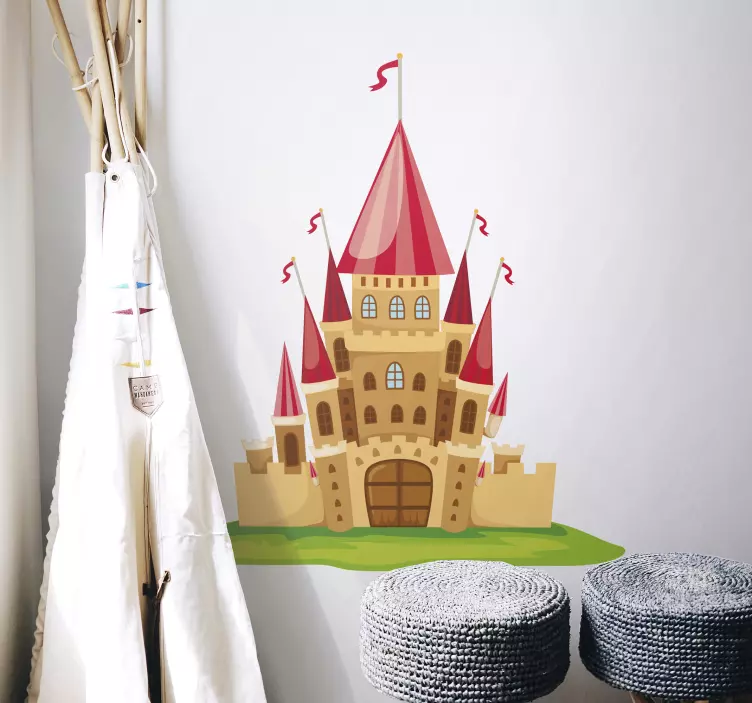Kids fairytale castle wall sticker - Tenstickers
