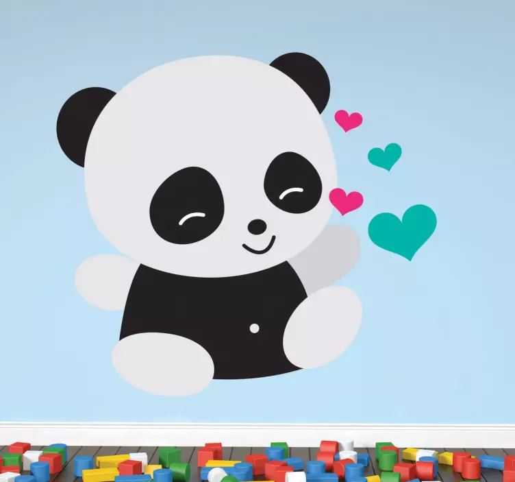 Kjærlig baby panda klistremerke - Tenstickers