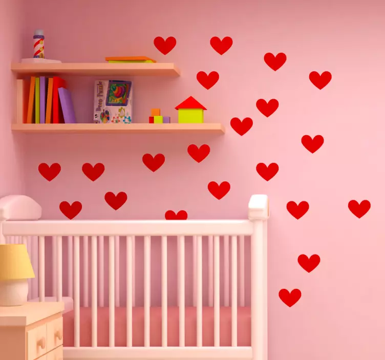 Kjærlighet hjerter barn klistremerker - Tenstickers
