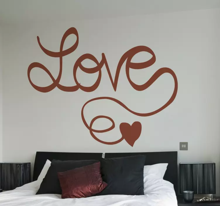 Kjærlighet i kalligrafi klistremerke - Tenstickers