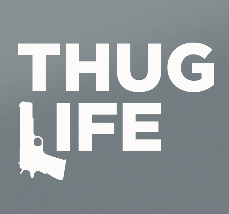 Thug life bil vinyl klistremerke - Tenstickers