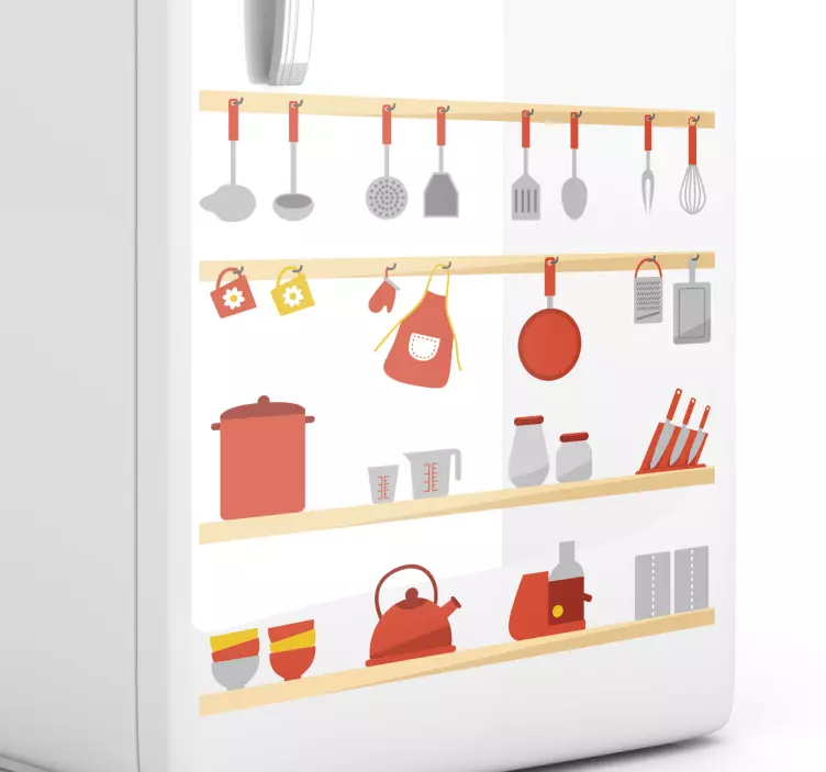 Kjøkkenredskaper veggmaleri - Tenstickers